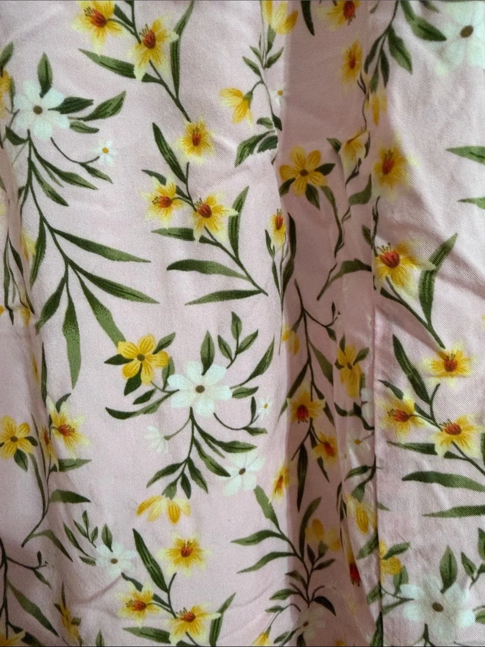 Old Navy Pink Maxi Skirt with Yellow Floral Print - Picture 2 of 7